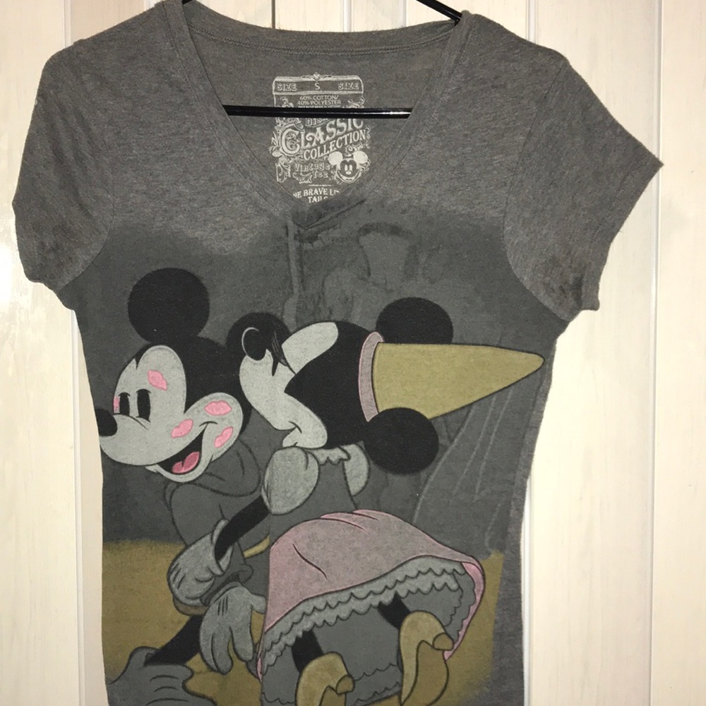Mickey and Minnie v neck